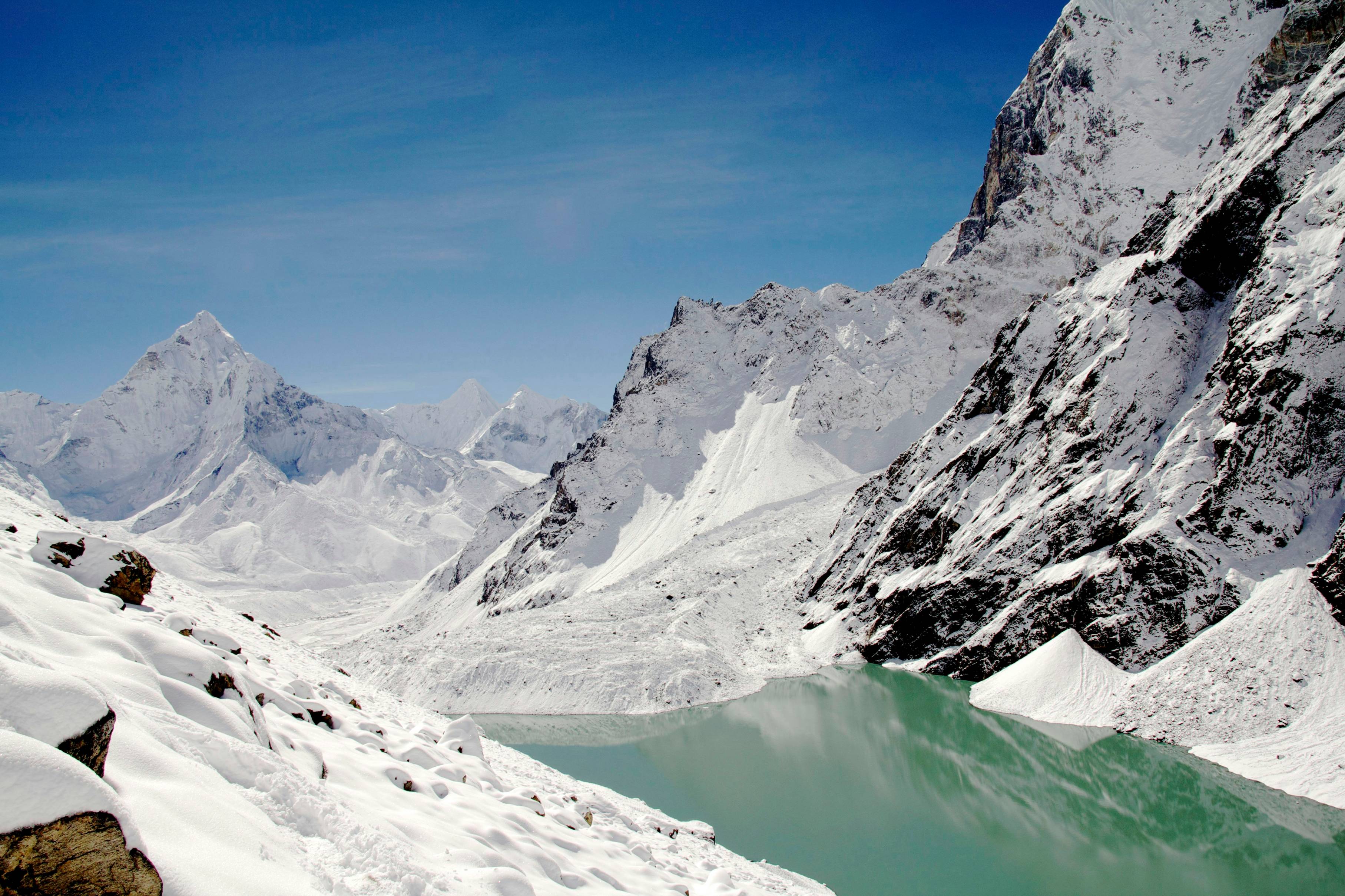 landscape photography of snow mountains
