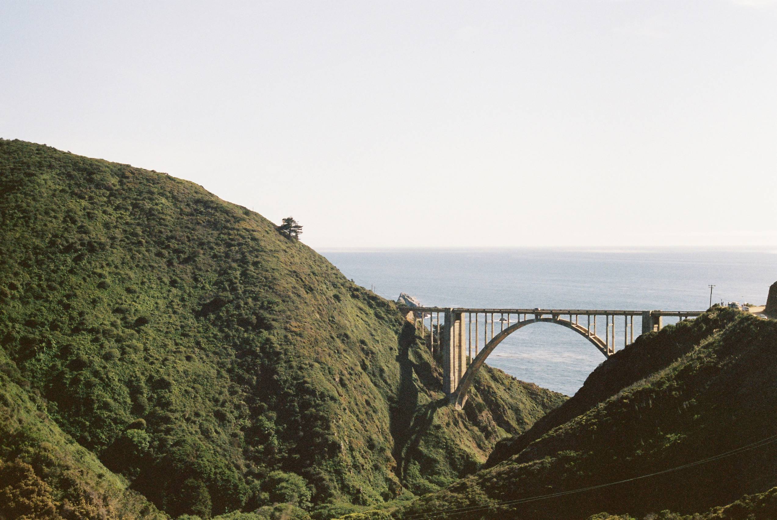 a bridge that is on top of a hill